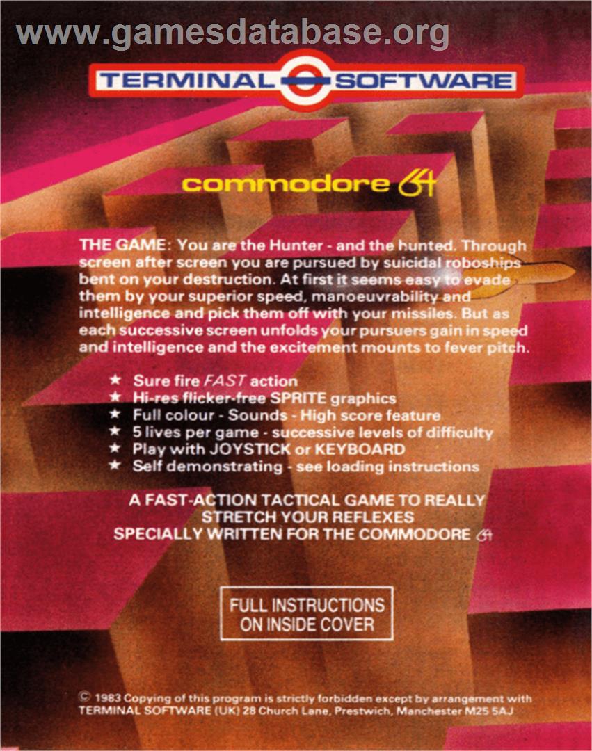 Hunter - Commodore 64 - Artwork - Box Back