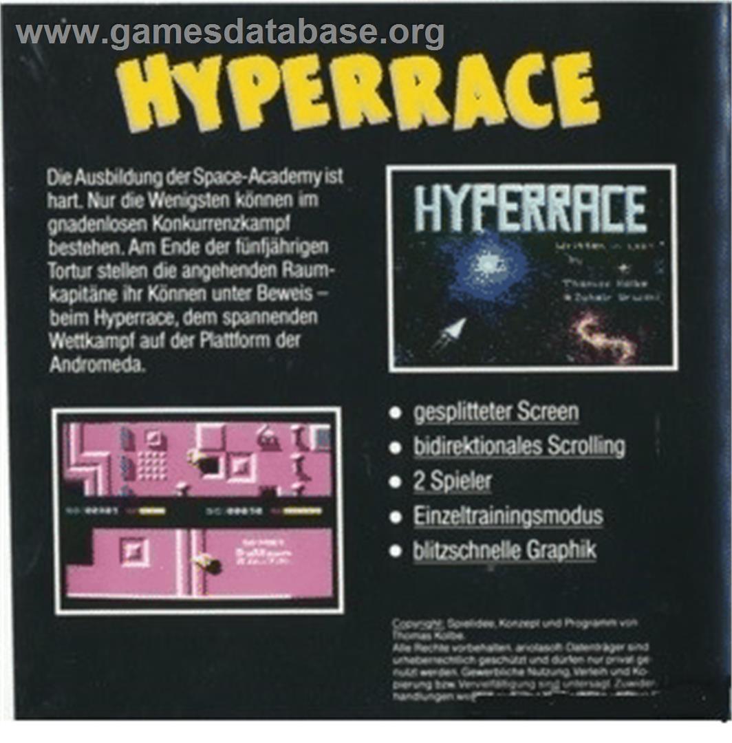 Hyperrace - Commodore 64 - Artwork - Box Back