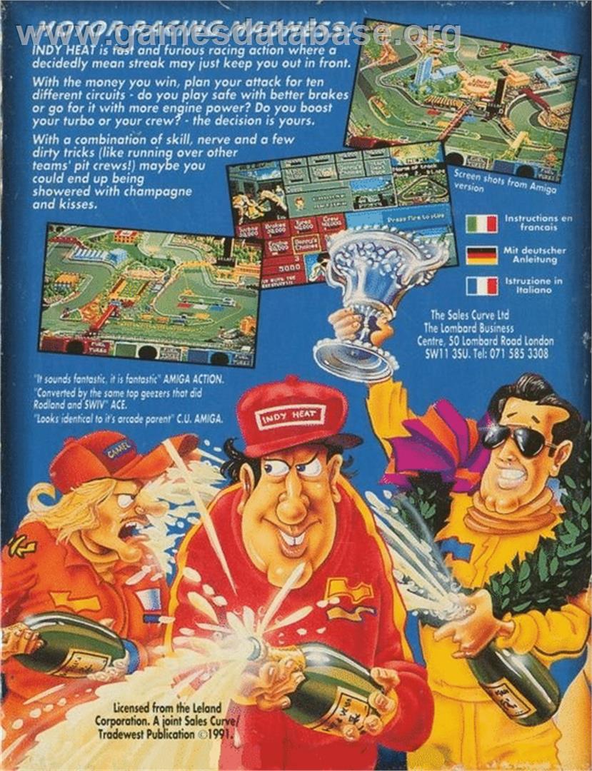 Indy Heat - Commodore 64 - Artwork - Box Back