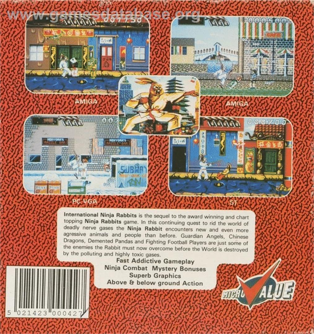International Ninja Rabbits - Commodore 64 - Artwork - Box Back