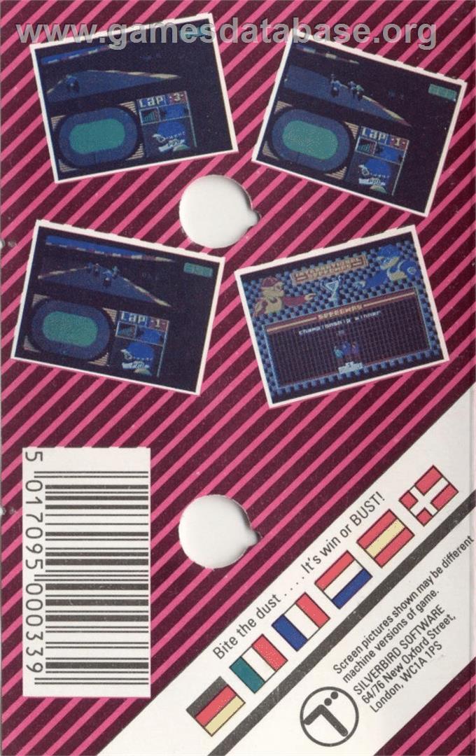 International Speedway - Commodore 64 - Artwork - Box Back