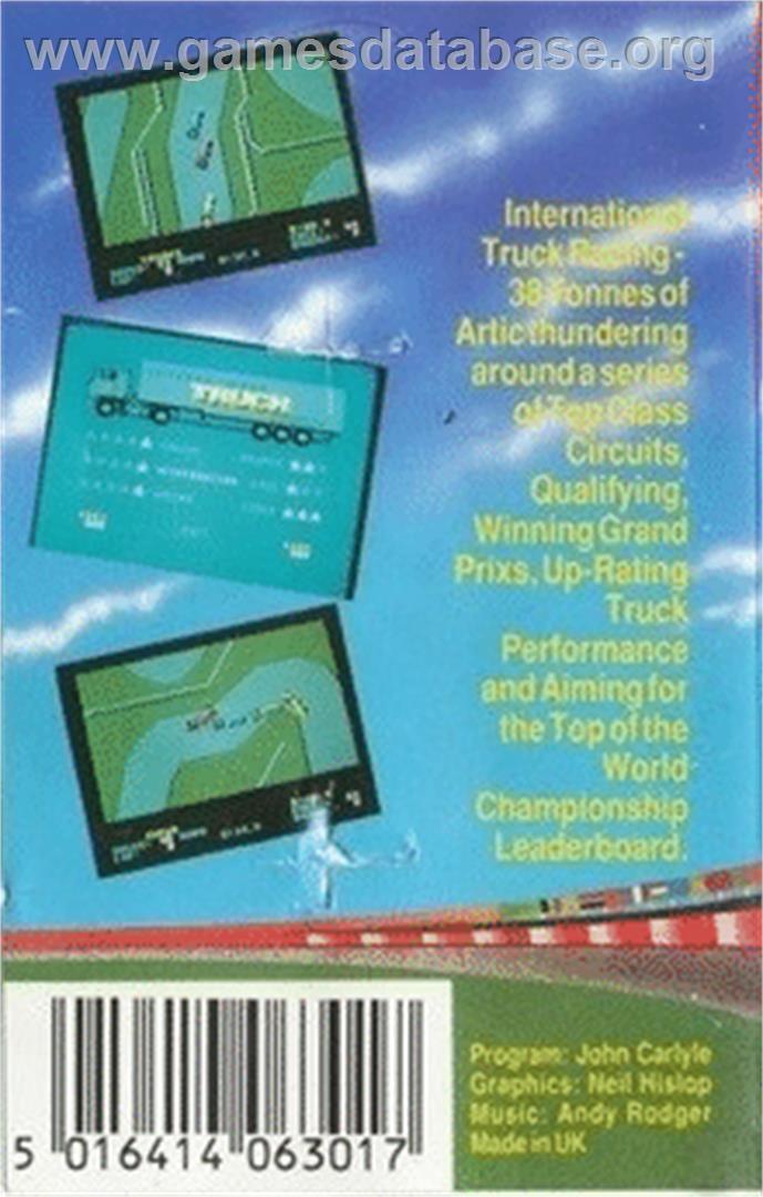 International Truck Racing - Commodore 64 - Artwork - Box Back