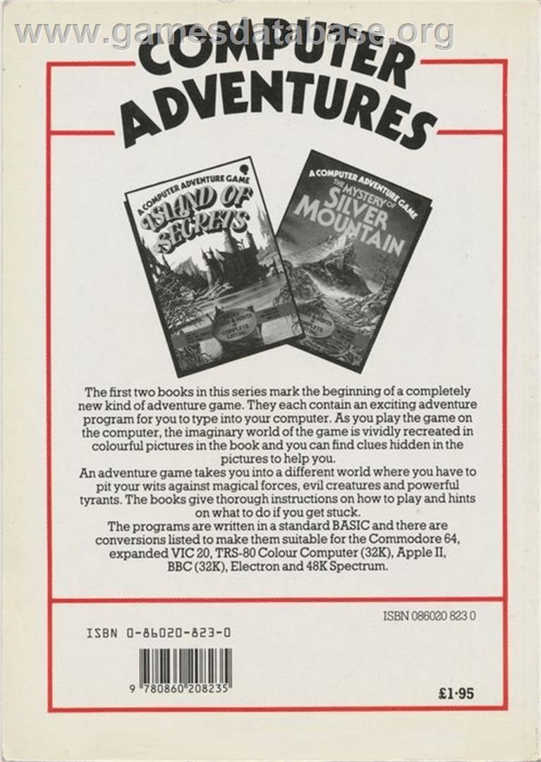 Island Of Secrets - Commodore 64 - Artwork - Box Back
