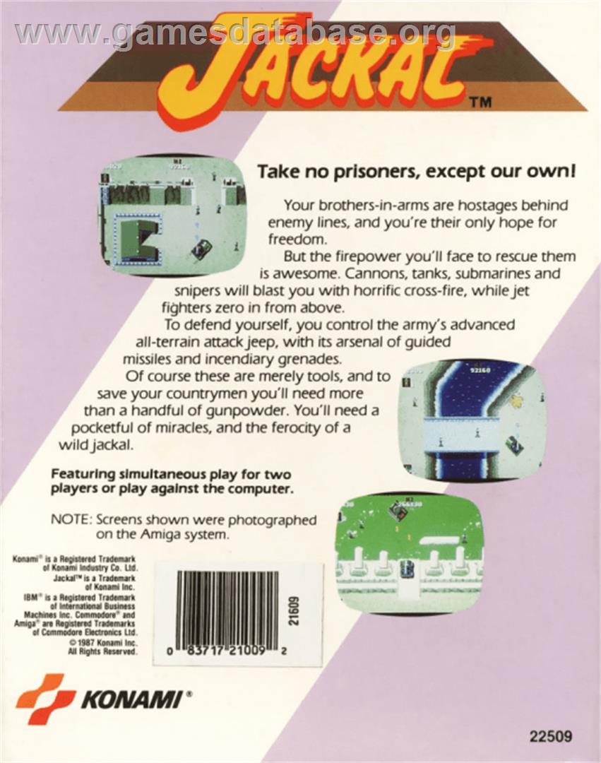 Jackal - Commodore 64 - Artwork - Box Back