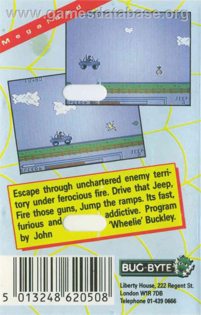 Jeep Command - Commodore 64 - Artwork - Box Back