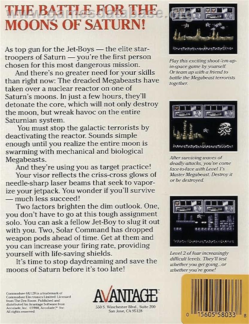 Jet-boys - Commodore 64 - Artwork - Box Back