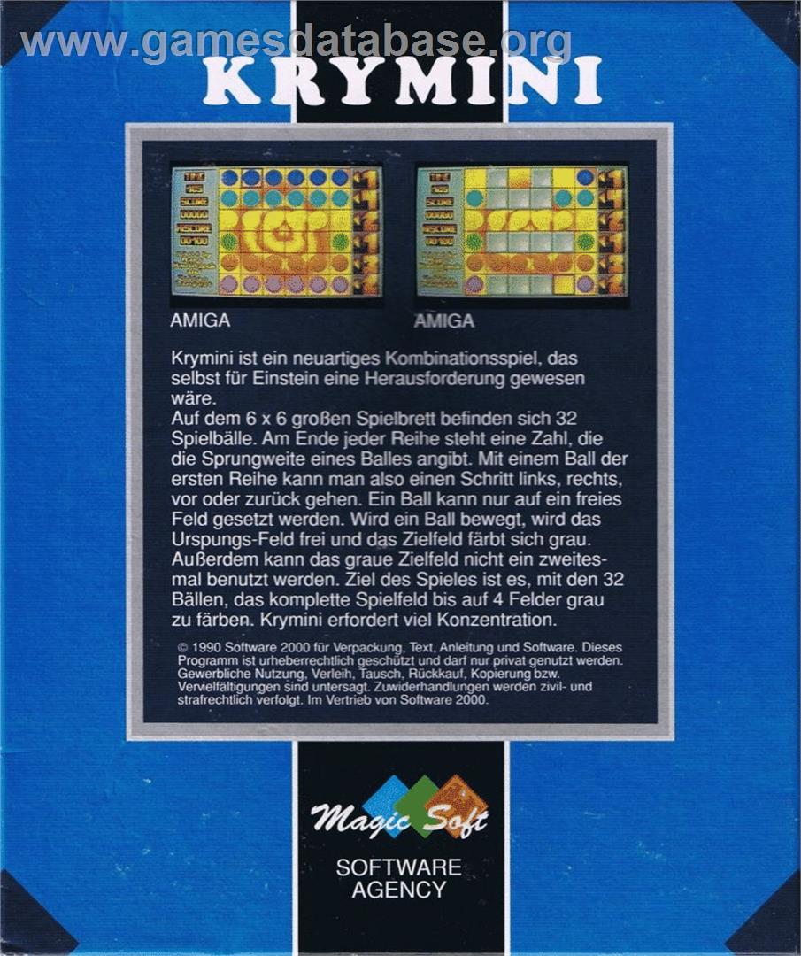 Krymini - Commodore 64 - Artwork - Box Back