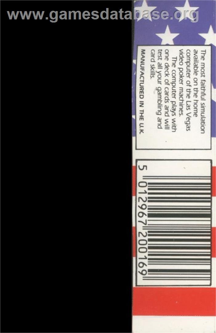 Las Vegas Video Poker - Commodore 64 - Artwork - Box Back