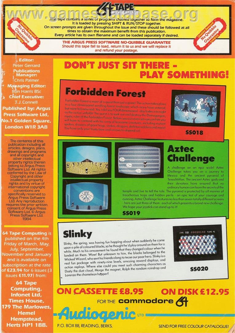 Laser Cycles - Commodore 64 - Artwork - Box Back
