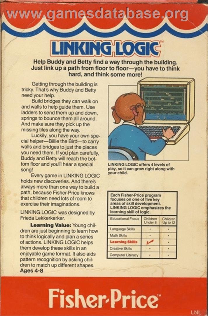 Linking Logic - Commodore 64 - Artwork - Box Back