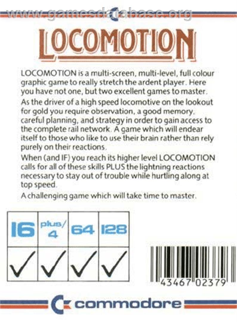Locomotion (Commodore) - Commodore 64 - Artwork - Box Back
