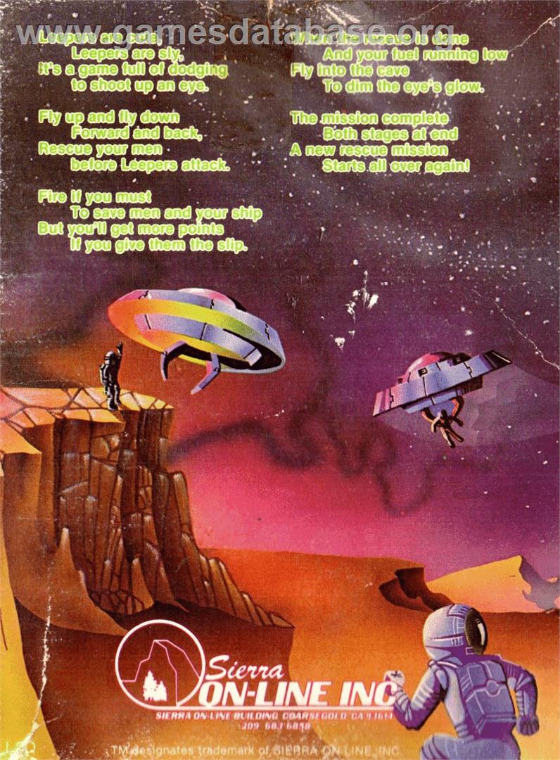 Lunar Leeper - Commodore 64 - Artwork - Box Back