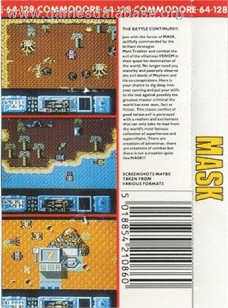 MASK - Commodore 64 - Artwork - Box Back