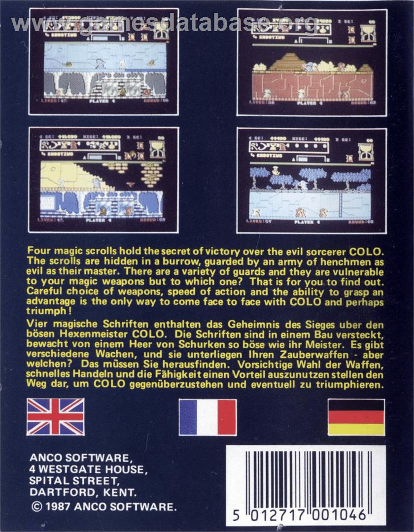 Magic Madness - Commodore 64 - Artwork - Box Back