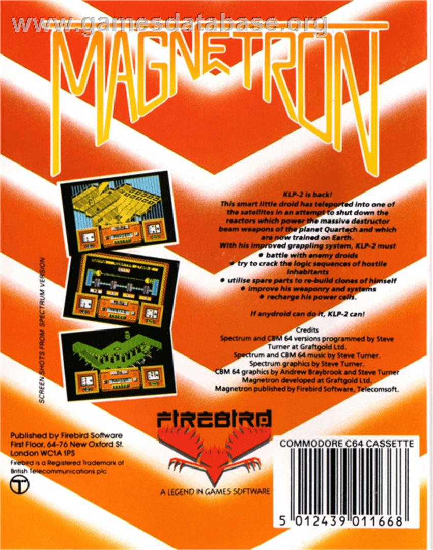 Magnetron - Commodore 64 - Artwork - Box Back