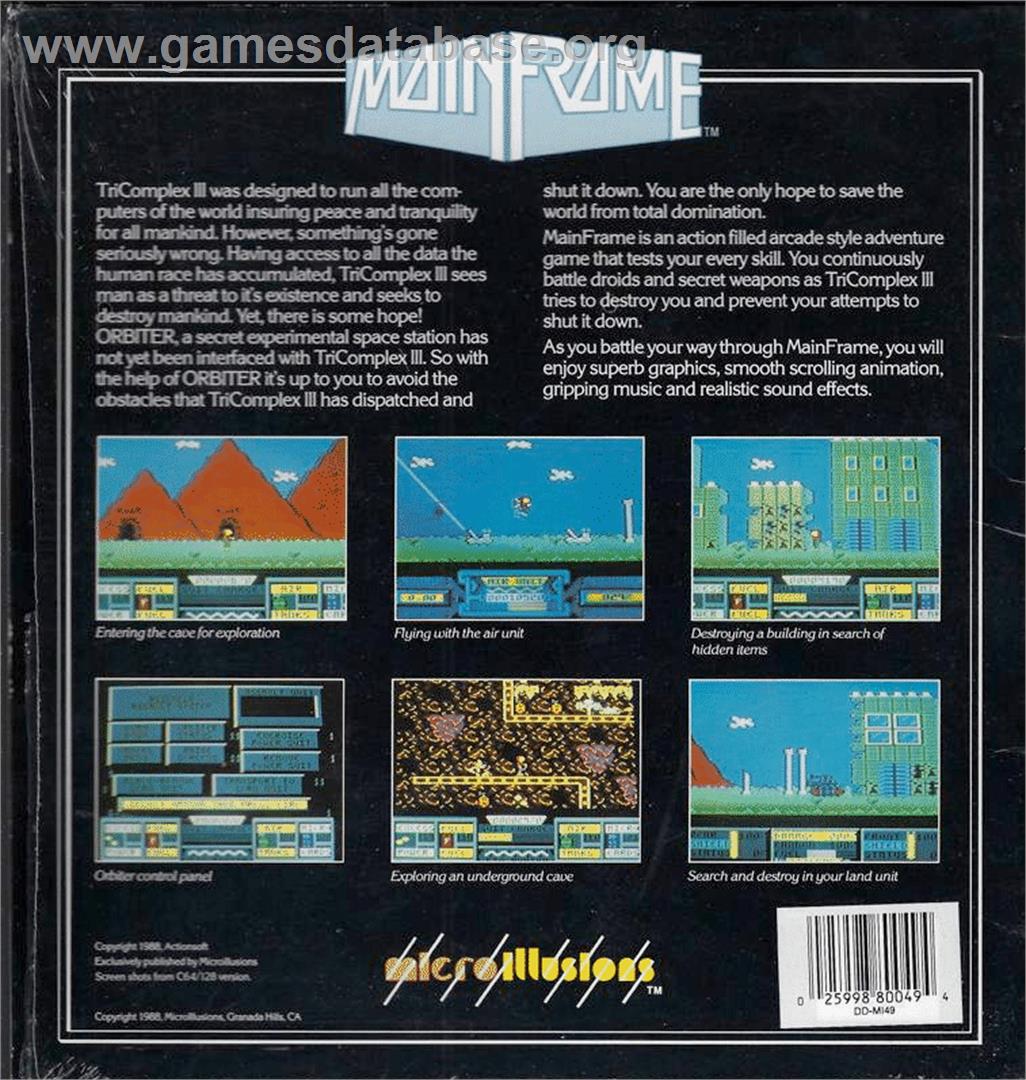 Main Frame - Commodore 64 - Artwork - Box Back