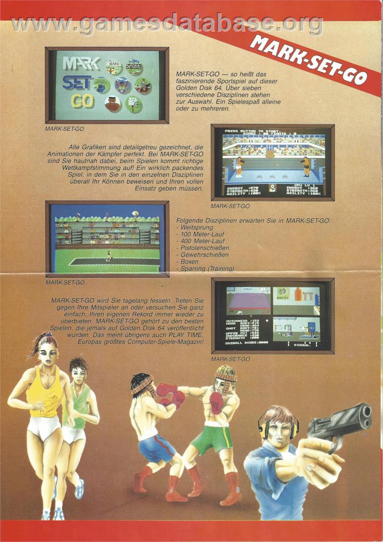 Mark Set Go! - Commodore 64 - Artwork - Box Back