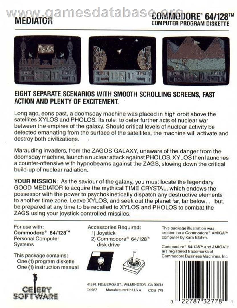 Mediator - Commodore 64 - Artwork - Box Back