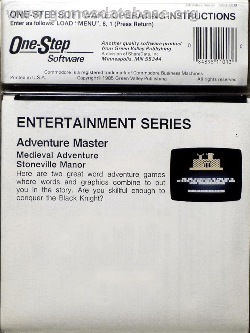 Medieval Adventure - Commodore 64 - Artwork - Box Back