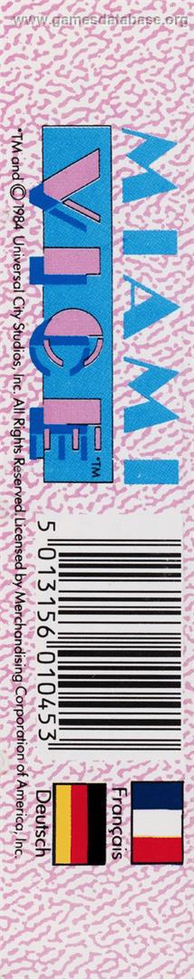 Miami Vice - Commodore 64 - Artwork - Box Back