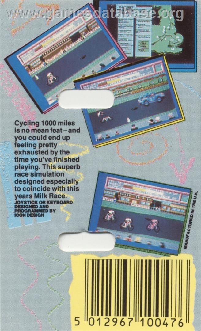 Milk Race - Commodore 64 - Artwork - Box Back