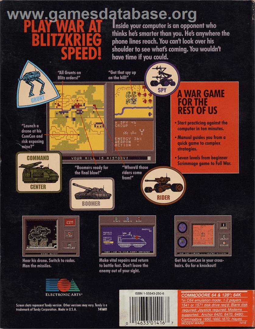 Modem Wars - Commodore 64 - Artwork - Box Back