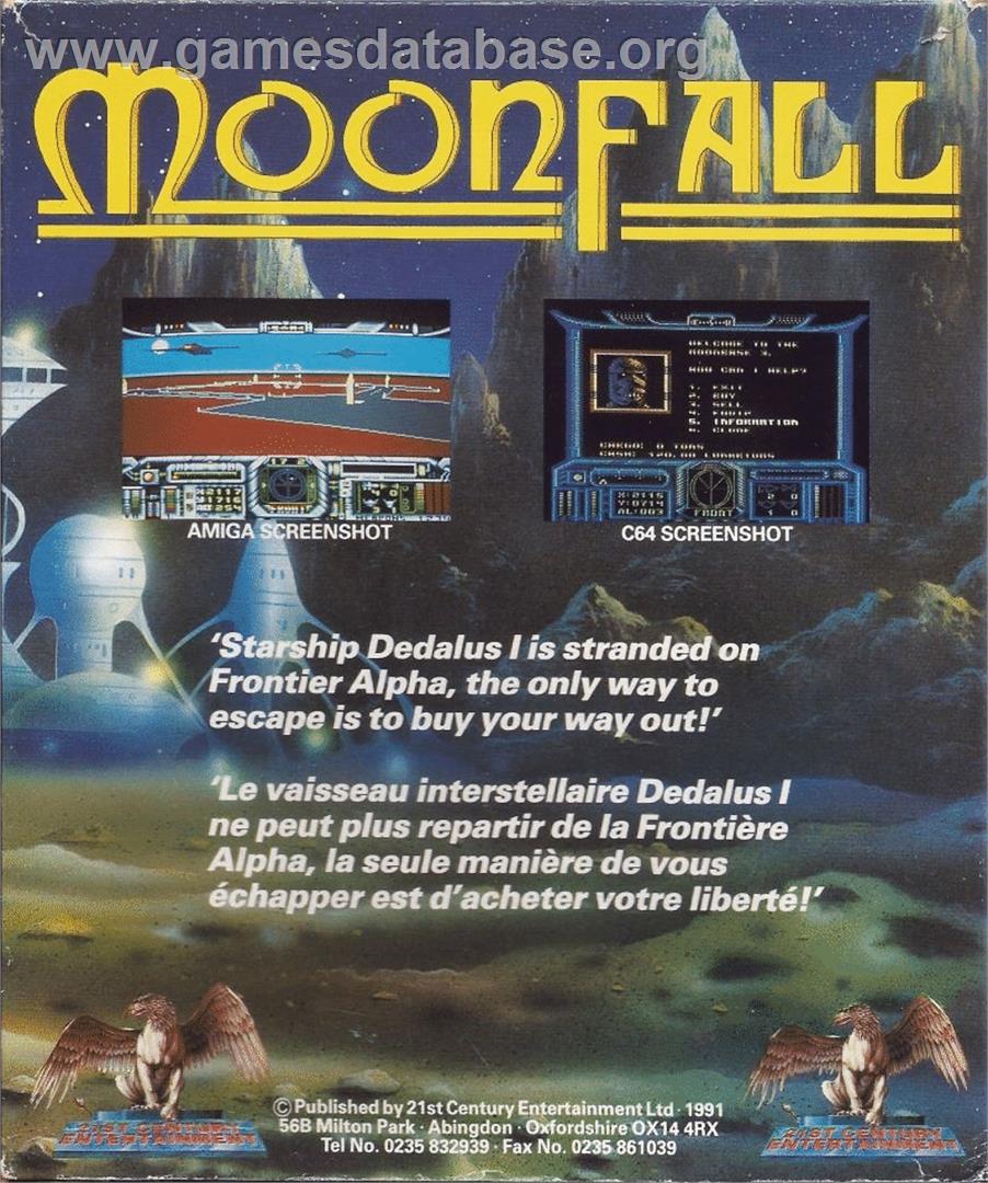 Moonfall - Commodore 64 - Artwork - Box Back