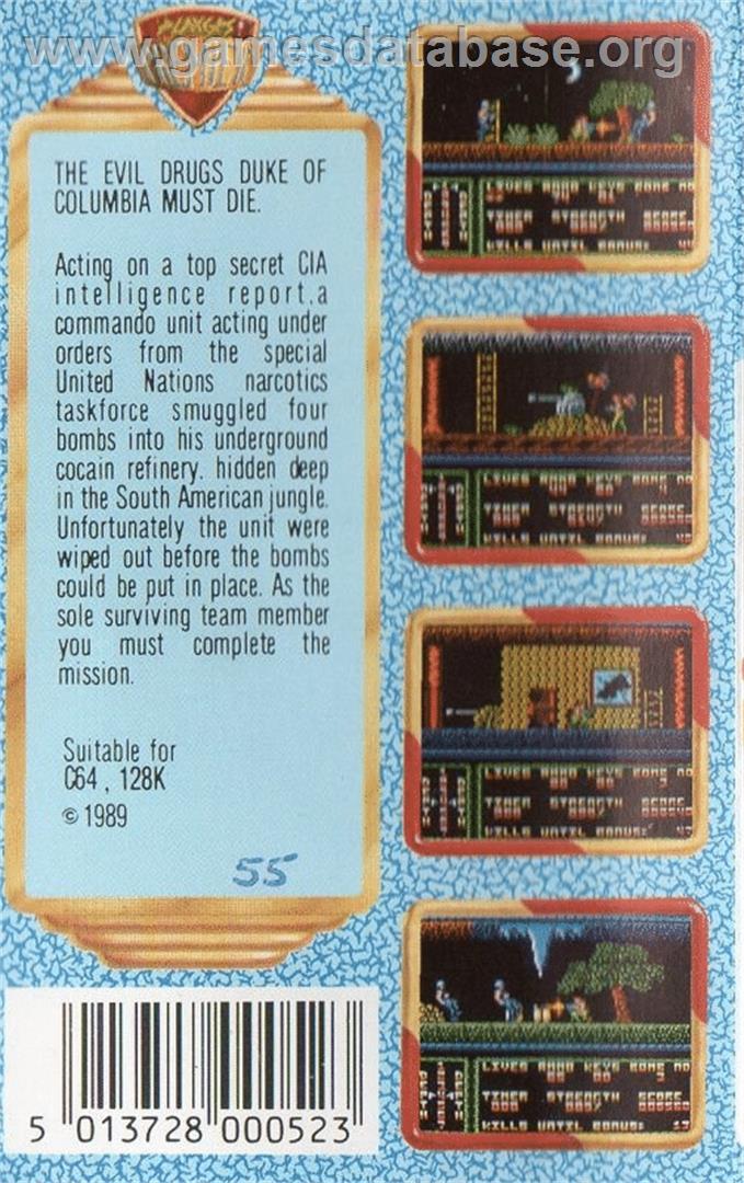 Moving Target - Commodore 64 - Artwork - Box Back