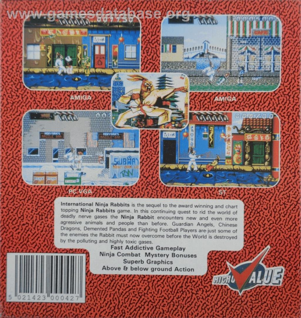 Ninja Rabbits - Commodore 64 - Artwork - Box Back