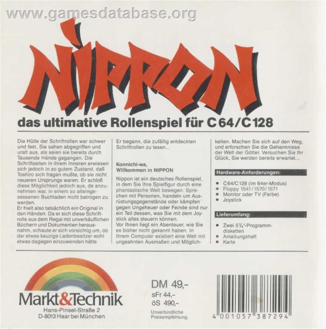Nippon - Commodore 64 - Artwork - Box Back