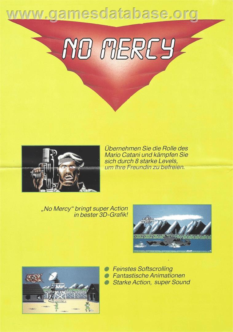 No Mercy - Commodore 64 - Artwork - Box Back