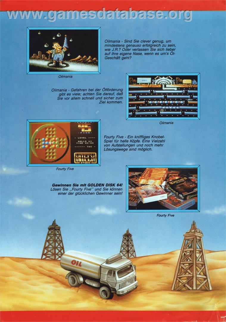 Oilmania - Commodore 64 - Artwork - Box Back