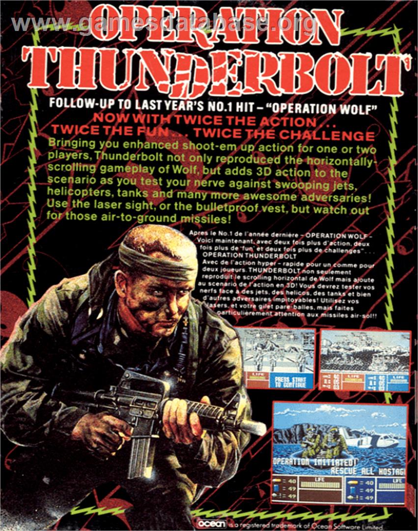 Operation Thunderbolt - Commodore 64 - Artwork - Box Back