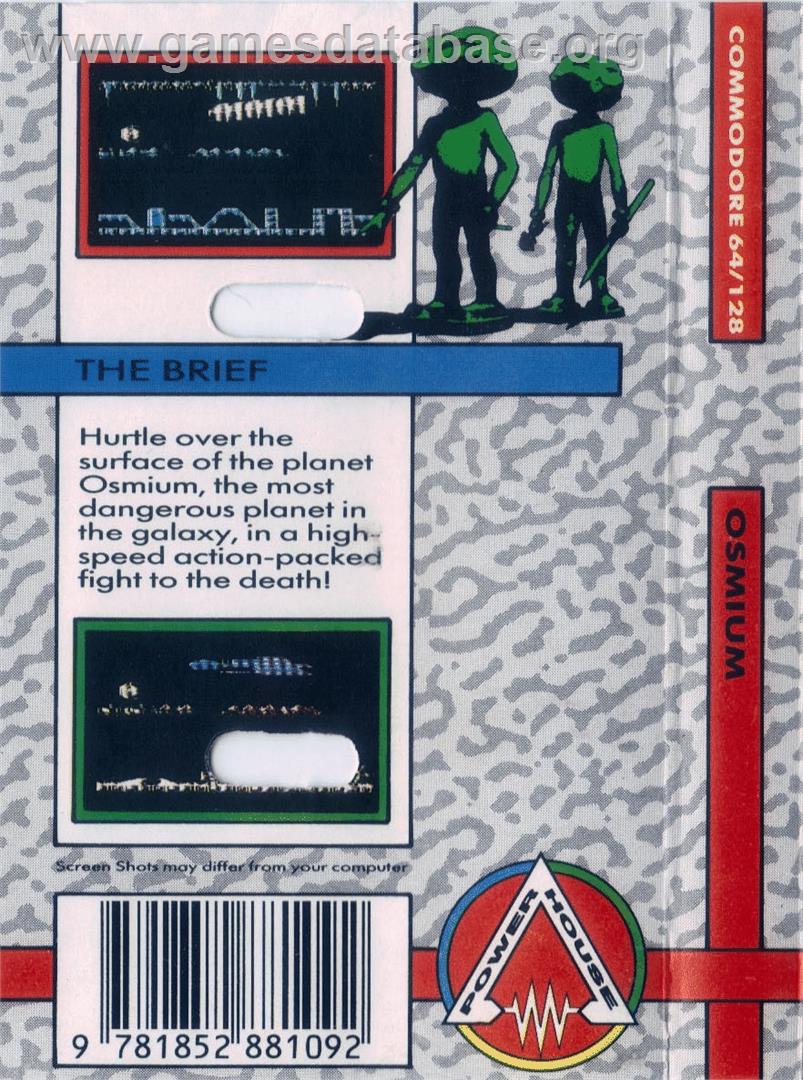 Osmium - Commodore 64 - Artwork - Box Back