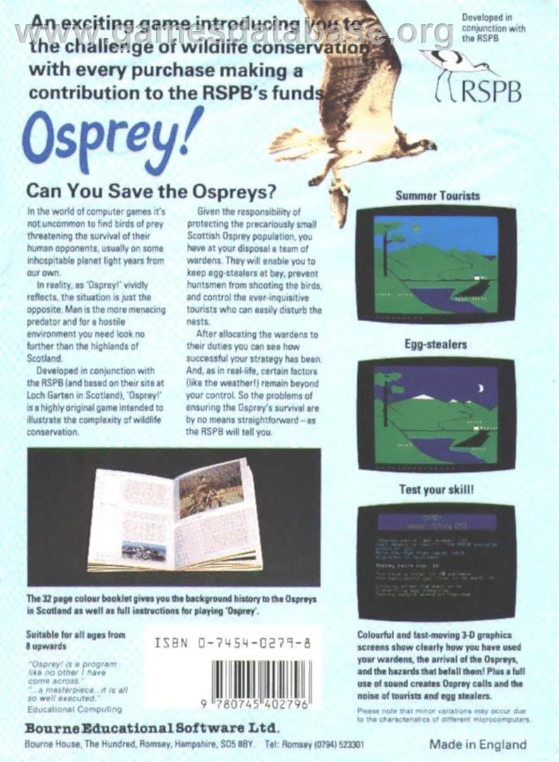 Osprey! - Commodore 64 - Artwork - Box Back