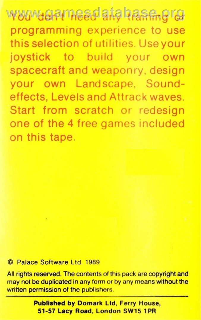 Outlaw (Vial) - Commodore 64 - Artwork - Box Back