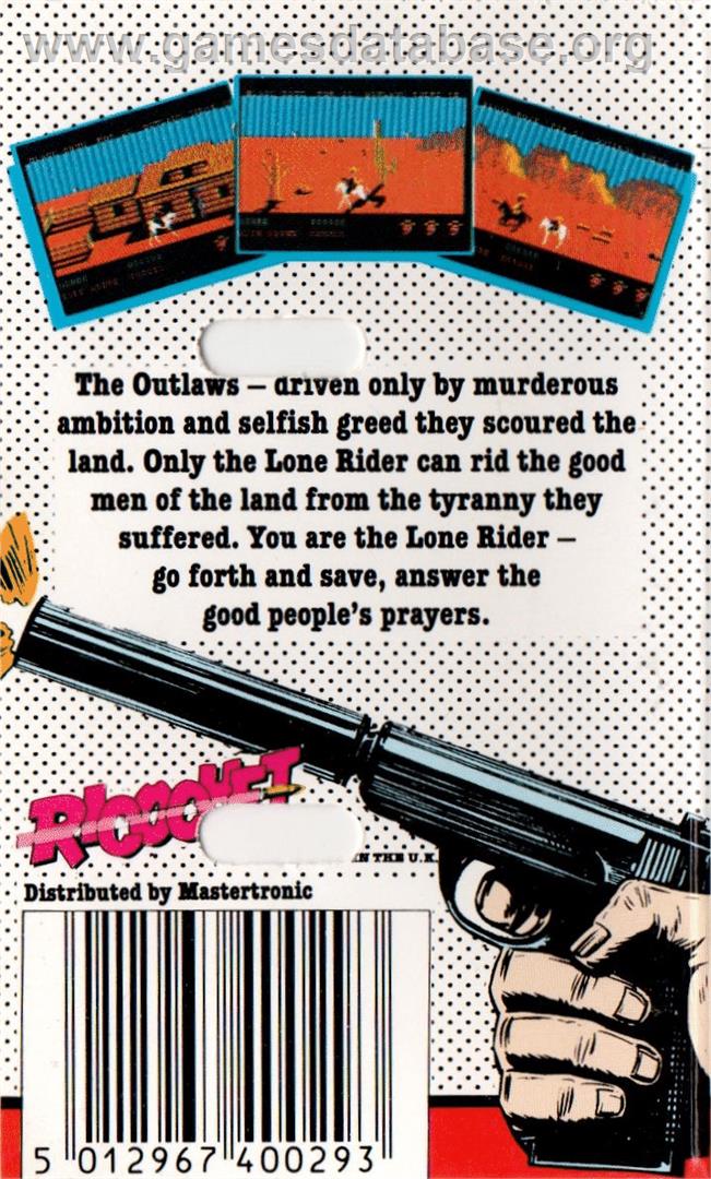 Outlaws - Commodore 64 - Artwork - Box Back