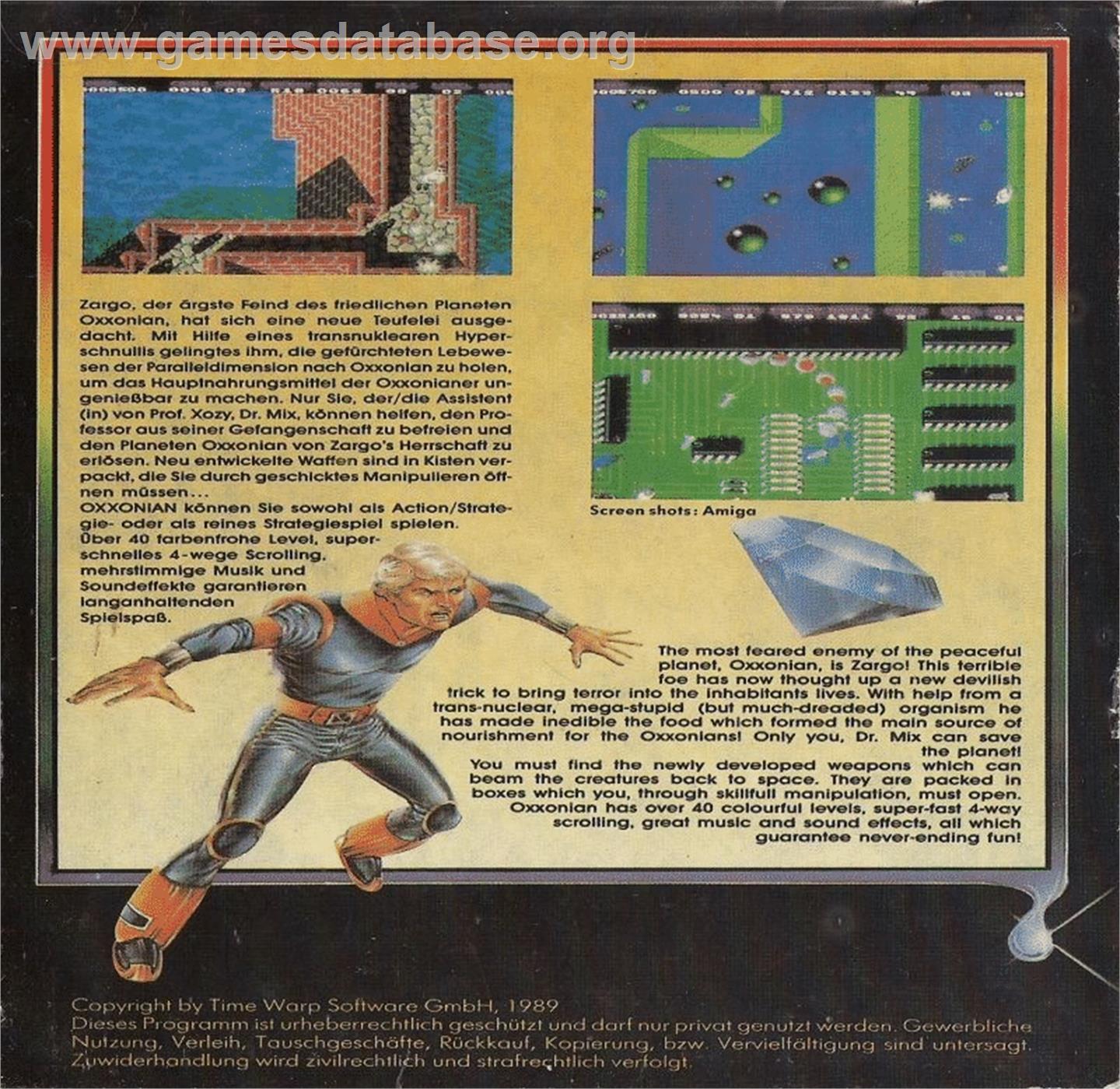 Oxxonian - Commodore 64 - Artwork - Box Back