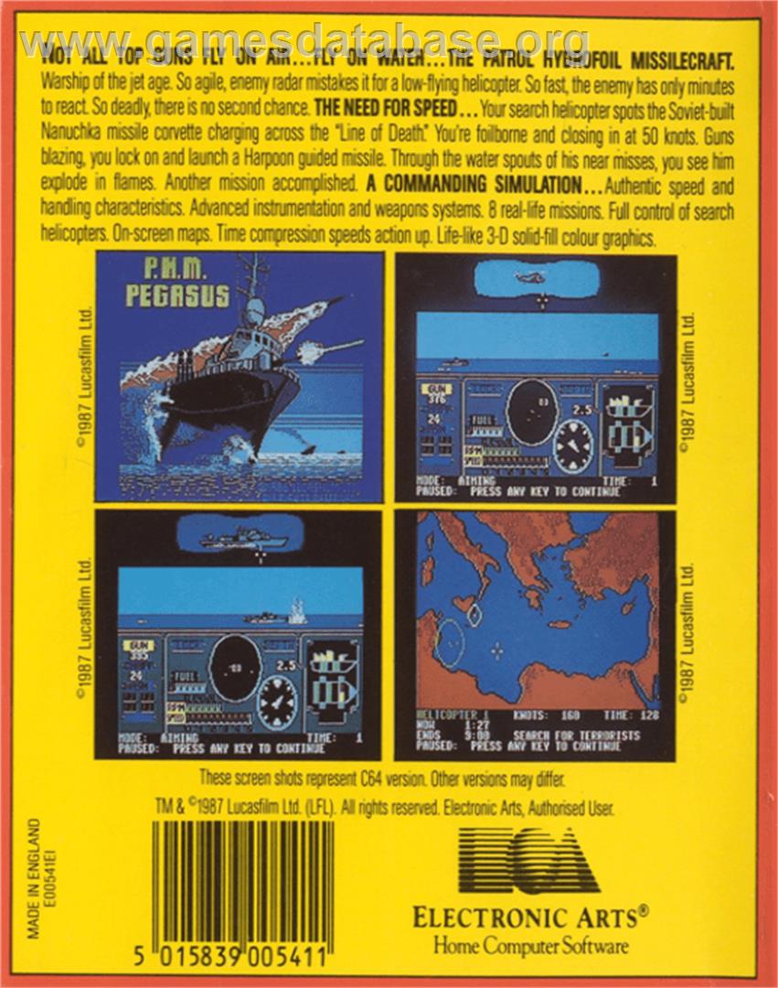 PHM Pegasus - Commodore 64 - Artwork - Box Back