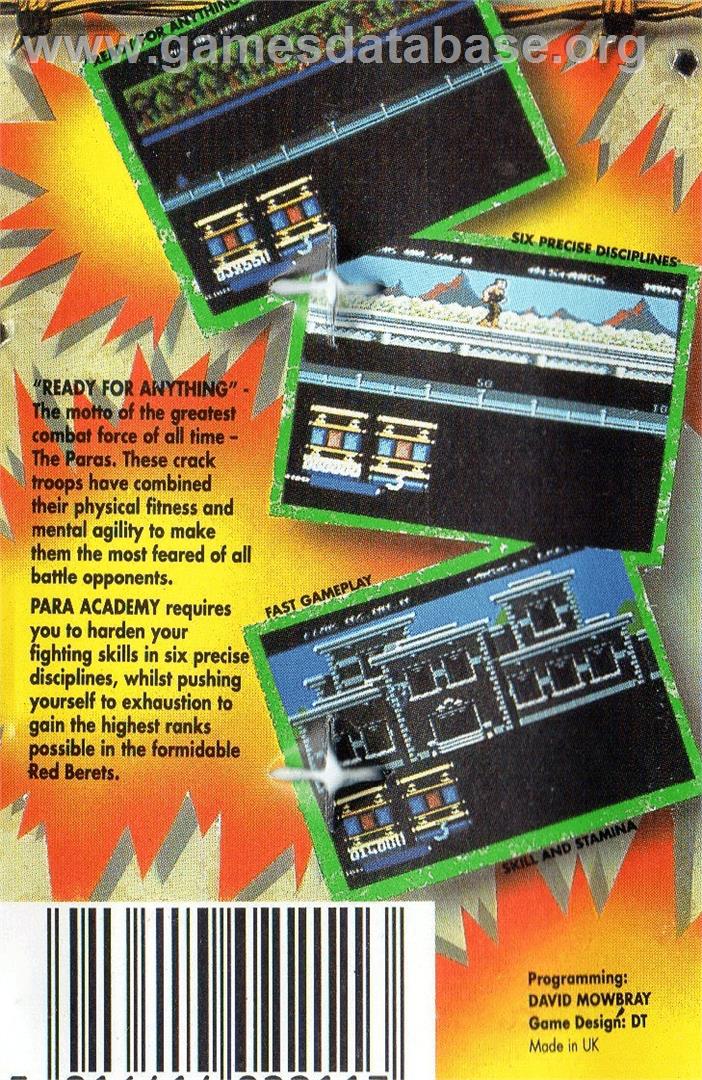 Para Academy - Commodore 64 - Artwork - Box Back