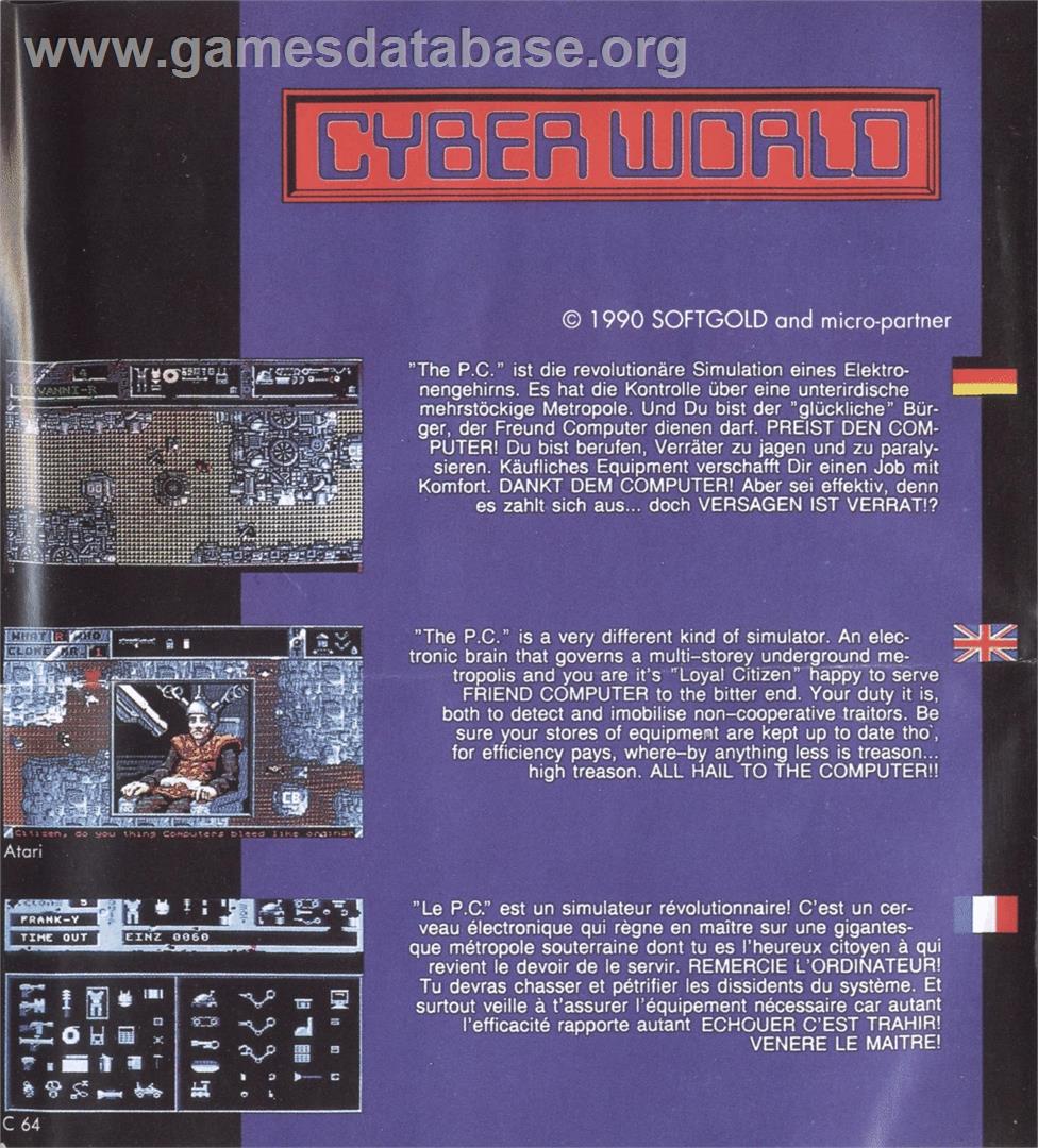 Paranoia Complex, The - Commodore 64 - Artwork - Box Back