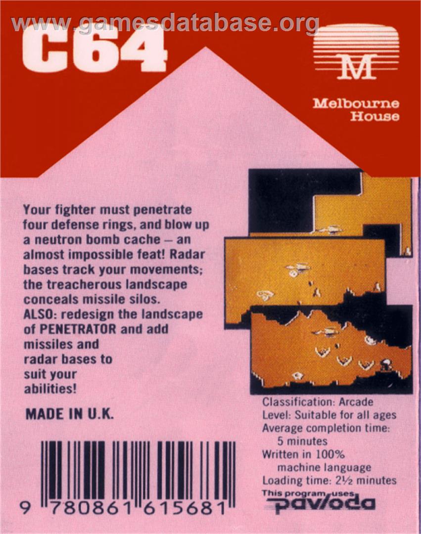 Penetrator - Commodore 64 - Artwork - Box Back
