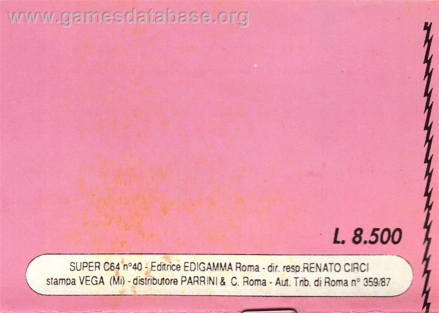 Phaedra - Commodore 64 - Artwork - Box Back