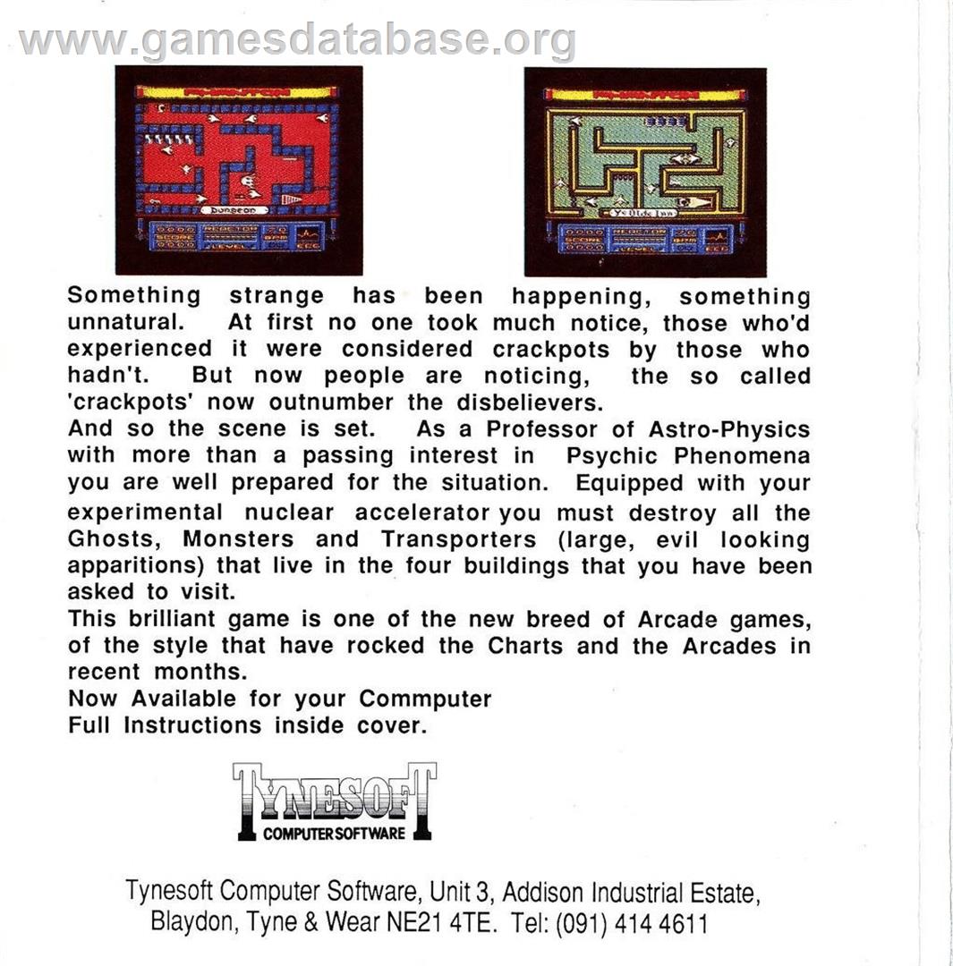 Phantom (Tynesoft) - Commodore 64 - Artwork - Box Back