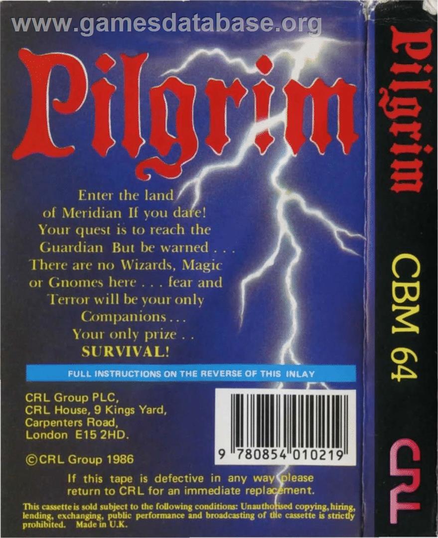 Pilgrim - Commodore 64 - Artwork - Box Back