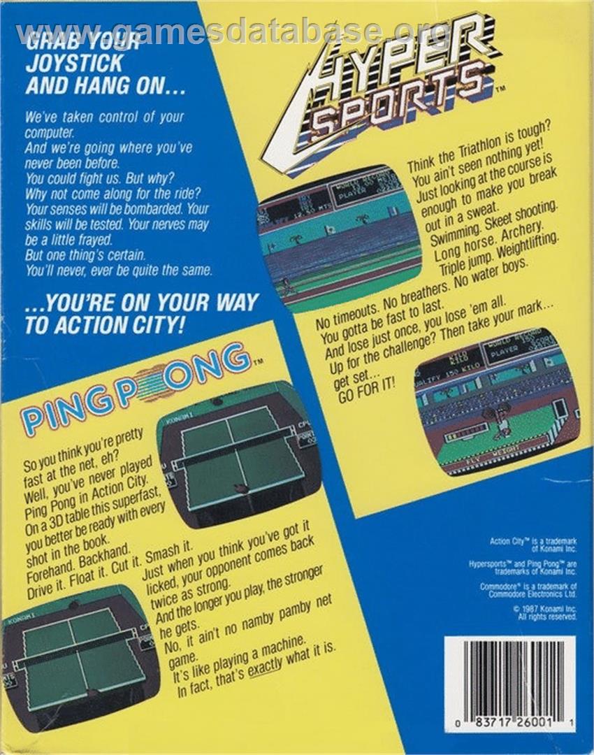 Ping Pong (Robtek Ltd.) - Commodore 64 - Artwork - Box Back