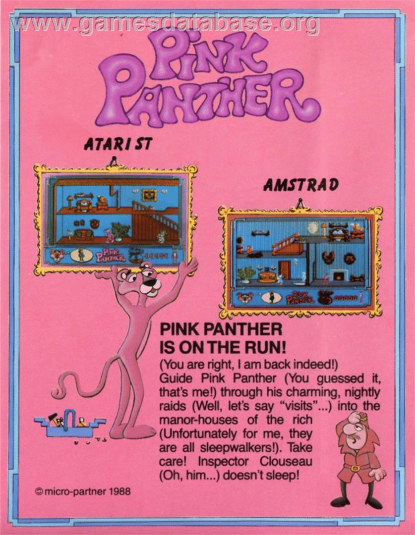 Pink Panther - Commodore 64 - Artwork - Box Back