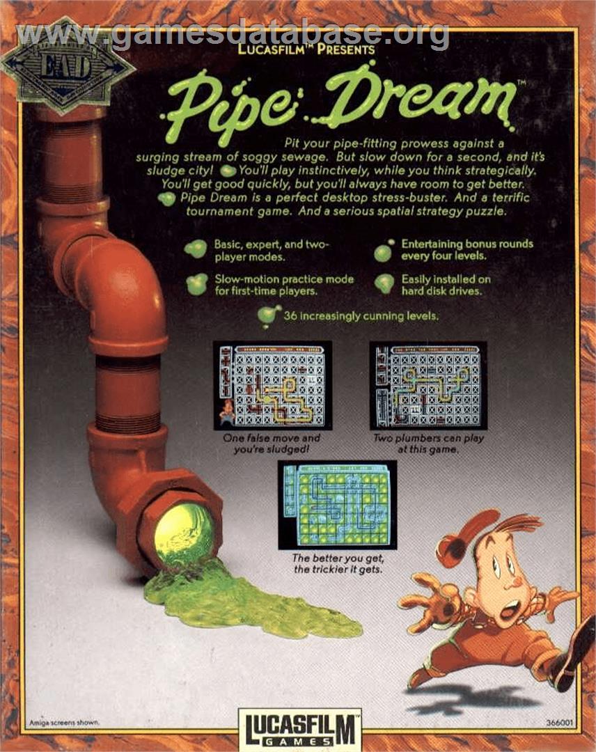 Pipe Dream - Commodore 64 - Artwork - Box Back