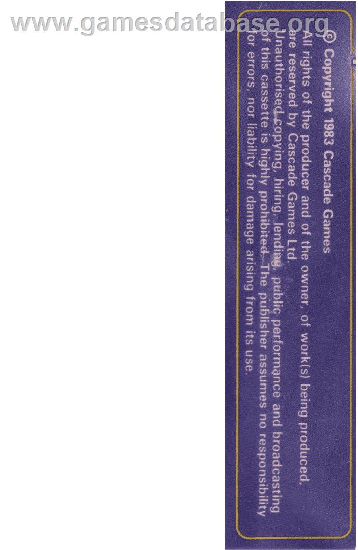 Pontoon (Cascade Games - Graphic-Version) - Commodore 64 - Artwork - Box Back