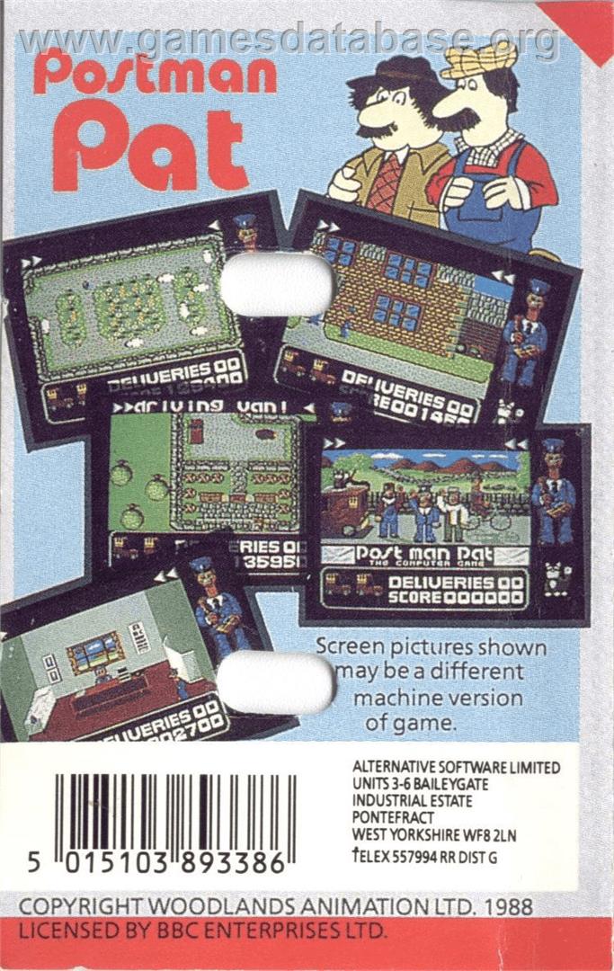 Postman Pat - Commodore 64 - Artwork - Box Back